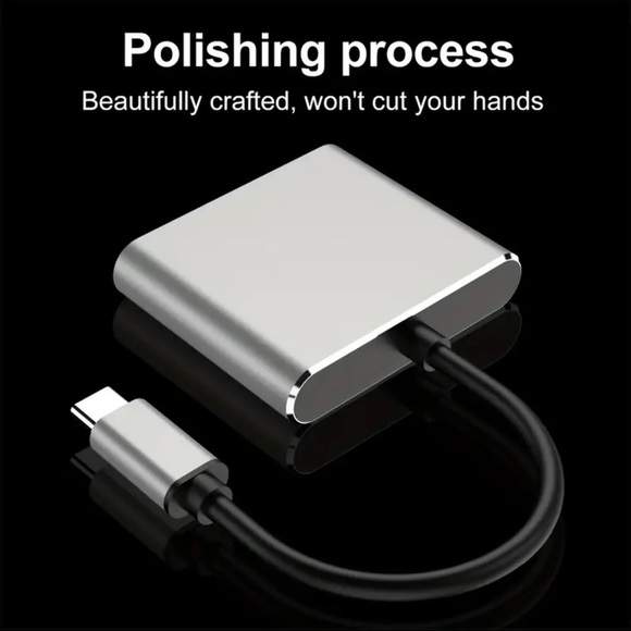 Brand New USB C 3-in-1 Hub Adapter 4K HDMI USB 3.0 PD Charging Multiport Dongle - Picture 9 of 10